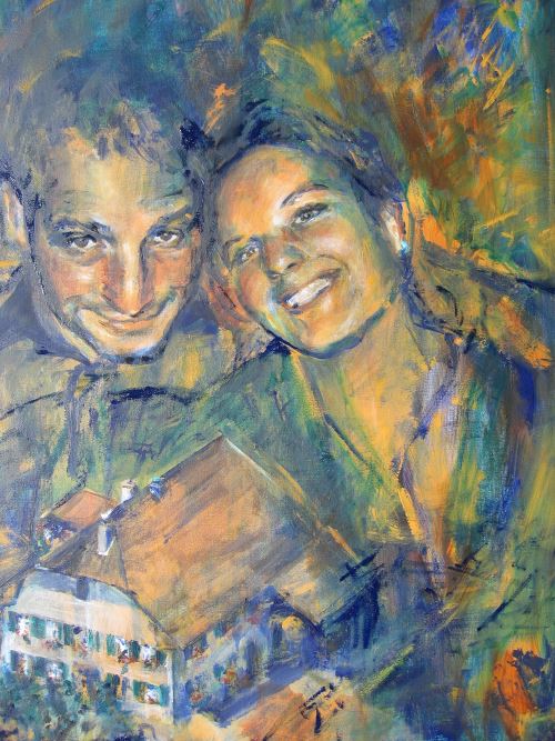 Renate und Thomas - Ölbild, Acrylbild auf Leinwand